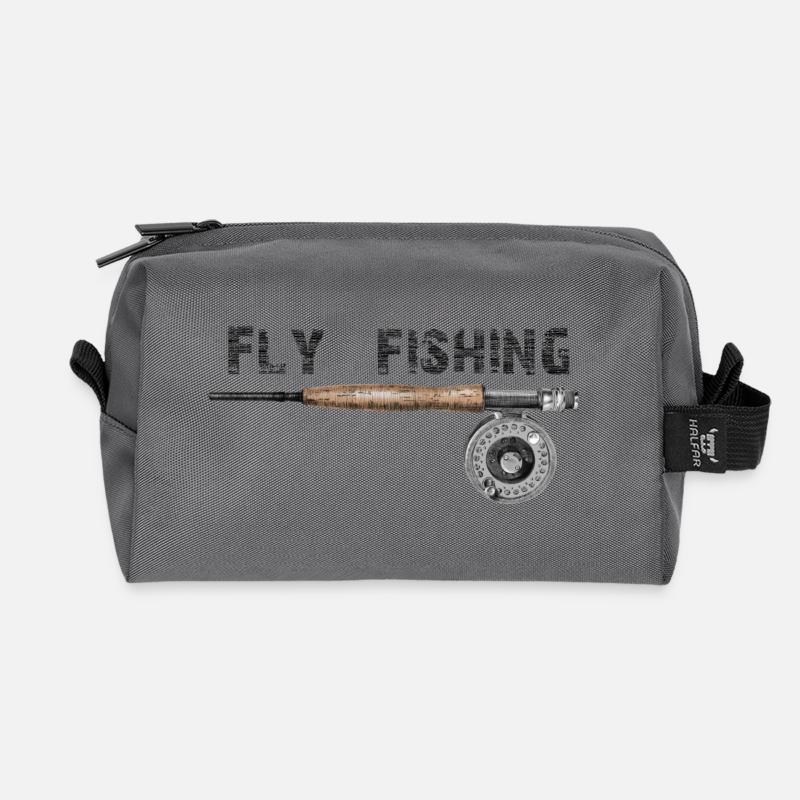 Fly fishing - Recycelte Kulturtasche - Anthrazit