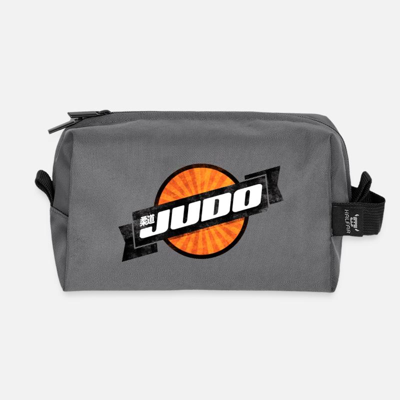 Judo Retro Logo - Recycelte Kulturtasche - Anthrazit