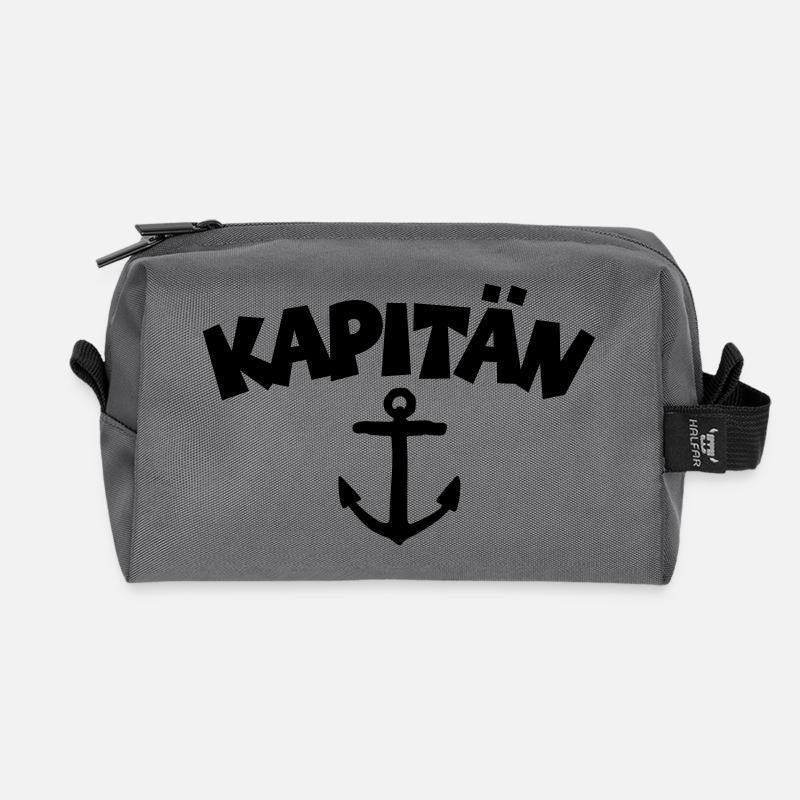 Capitaine ancre (FR) - Trousse de toilette en tissu recyclé - anthracite