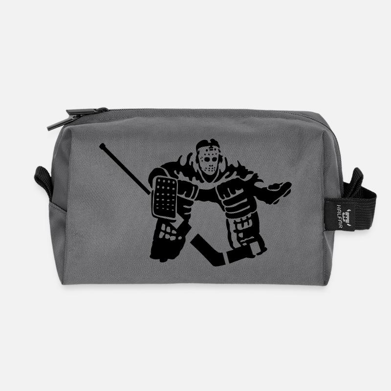 Eishockey goalkeeper - Recycelte Kulturtasche - Anthrazit