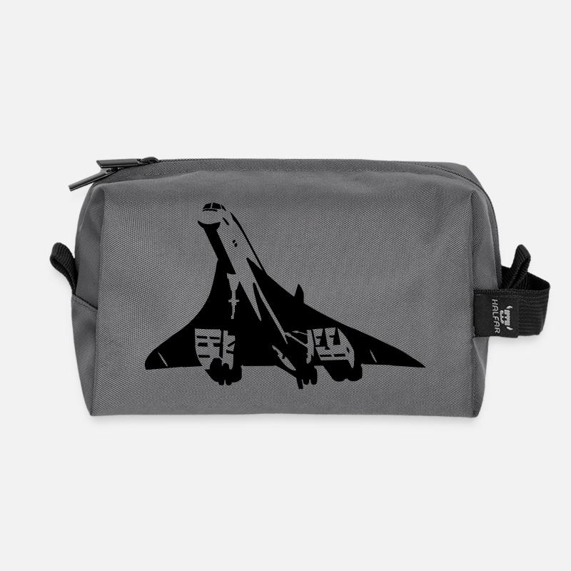 Passagierjet - Recycelte Kulturtasche - Anthrazit