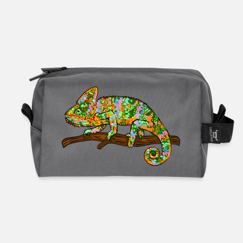 Chameleon - Recycled Toiletry Zip Bag - anthracite