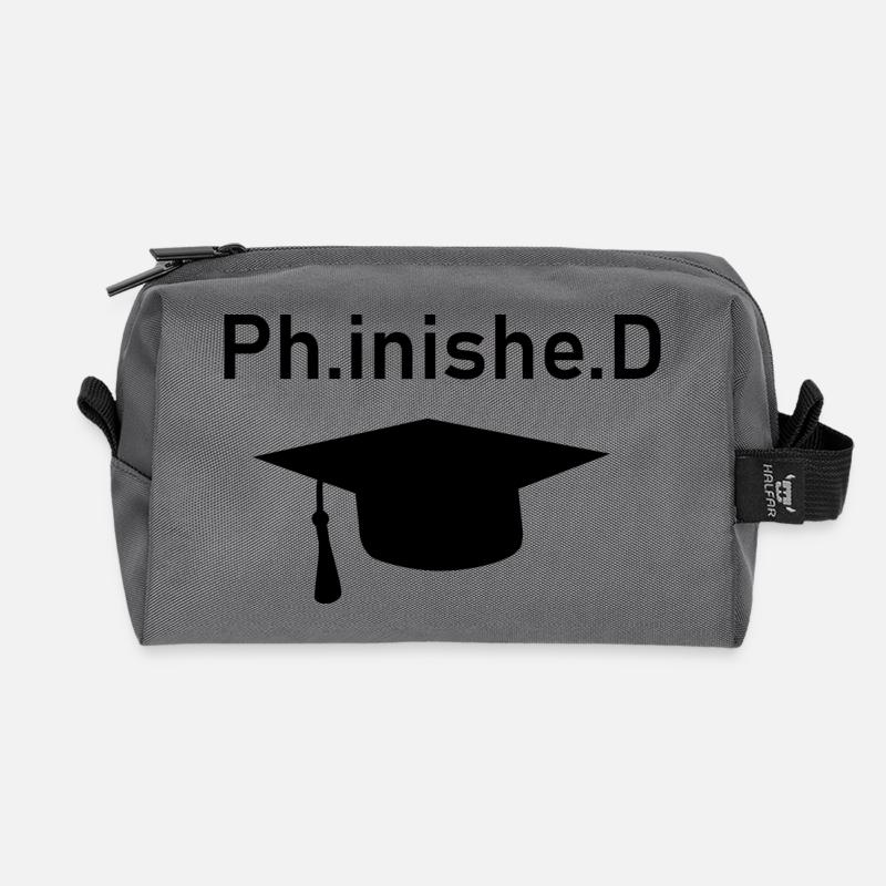 PhD Phinished - Recycelte Kulturtasche - Anthrazit