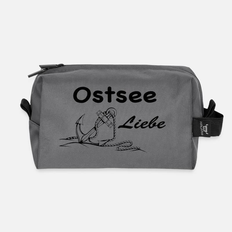 Ostsee Liebe - Recycelte Kulturtasche - Anthrazit