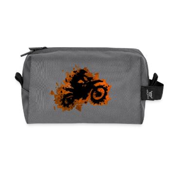 Motorcross Braun - Recycelte Kulturtasche - Anthrazit - Vorne