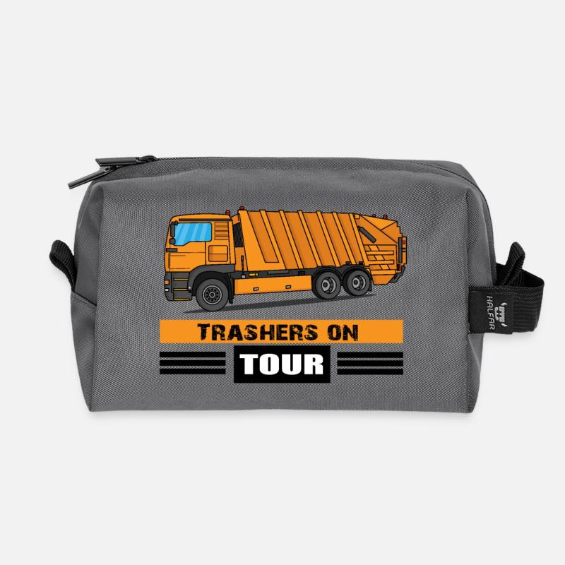 Müllauto Müllwagen Berufe Müllmann Müllabfuhr - Recycelte Kulturtasche - Anthrazit