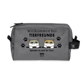 Tierfreunde Katzen - Recycelte Kulturtasche - Anthrazit - Vorne