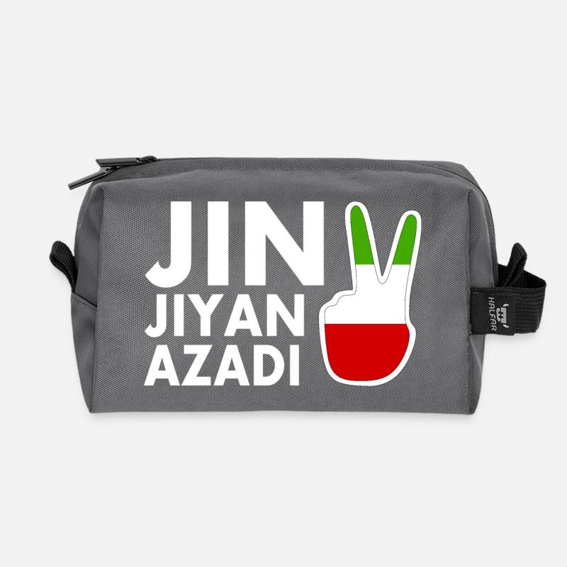 jin jiyan azadi - Recycelte Kulturtasche - Anthrazit