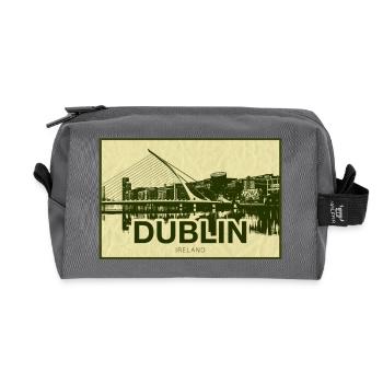 Impression vintage de Dublin Skyline - Trousse de toilette en tissu recyclé - anthracite - Devant