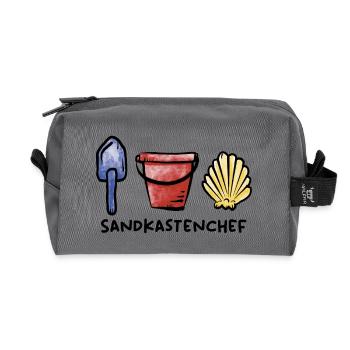 Sandkasten Chef / Spielzeug / Spielplatz / Sommer - Recycelte Kulturtasche - Anthrazit - Vorne