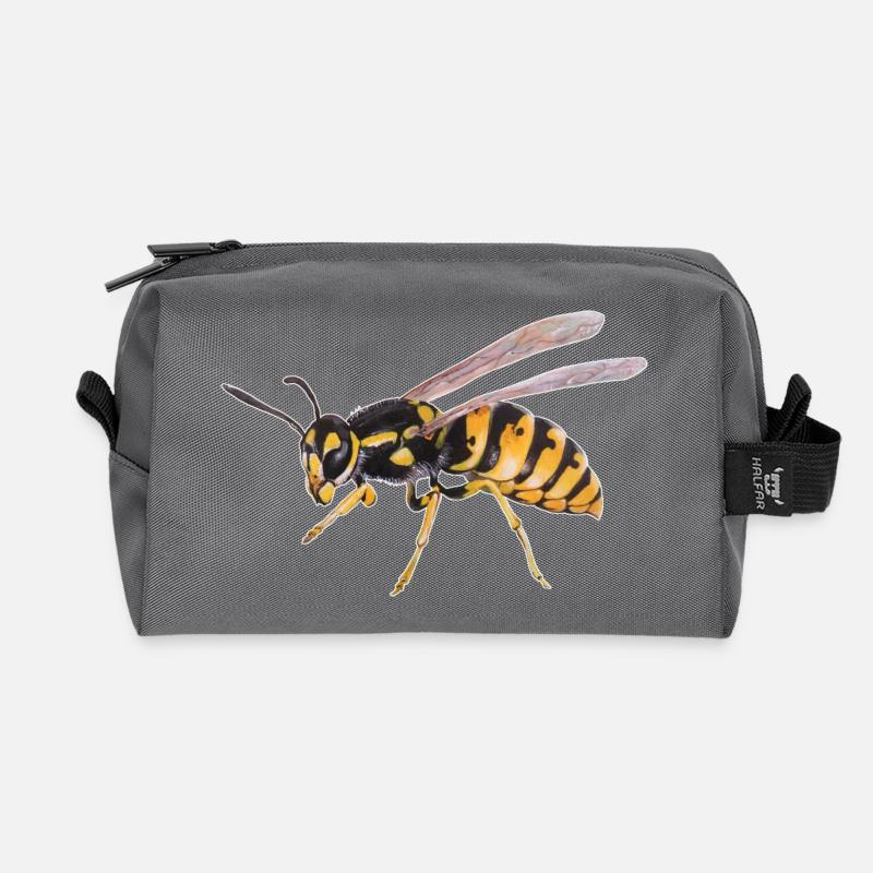 Wasp - Recycled Toiletry Zip Bag - anthracite
