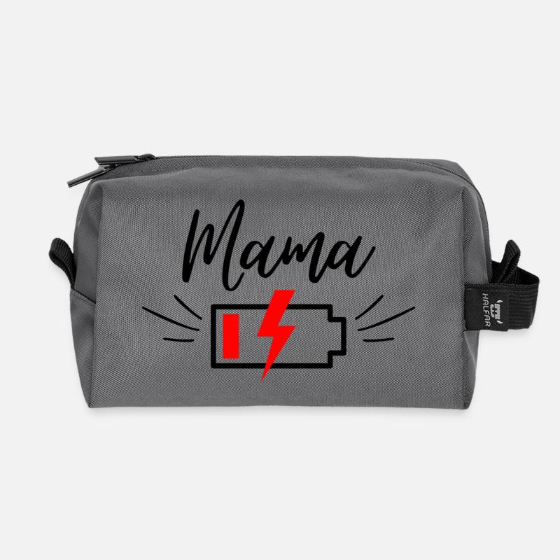 Mama Power Empty (black) - Recycelte Kulturtasche - Anthrazit