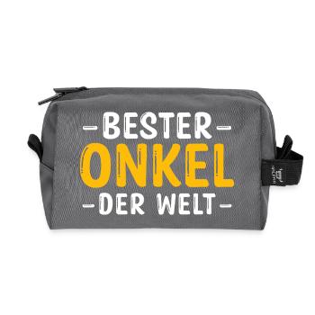 Best Uncle - Recycled Toiletry Zip Bag - anthracite - Front
