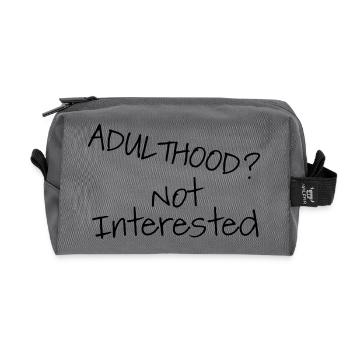 Adulthood? Very little for me - Recycled Toiletry Zip Bag - anthracite - Front