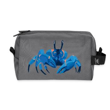 Blaue Krabbe Polygonaler Stil - Recycelte Kulturtasche - Anthrazit - Vorne