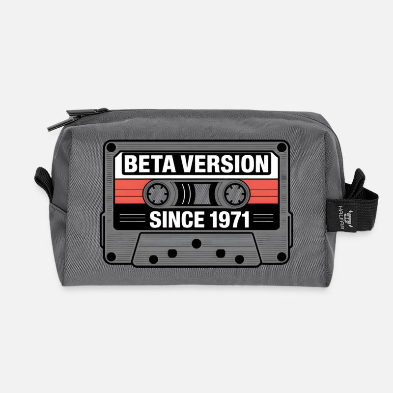 Retro Tape Cassette Design - Recycelte Kulturtasche - Anthrazit