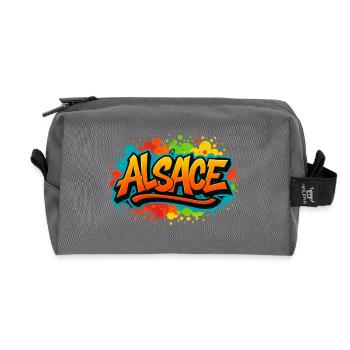 Magical Alsace Graffiti Design T-shirt - Recycled Toiletry Zip Bag - anthracite - Front