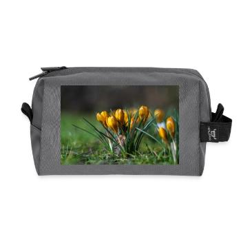 Nahaufnahme Von Blumen - Recycelte Kulturtasche - Anthrazit - Vorne