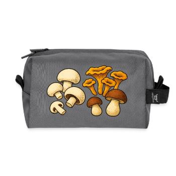 Waldpilze Mix Illustration - Recycelte Kulturtasche - Anthrazit - Vorne