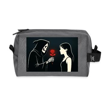 Rose de la Faucheuse - Trousse de toilette en tissu recyclé - anthracite - Devant