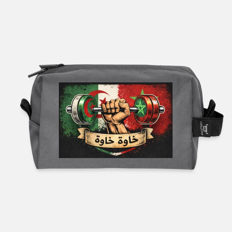خاوة خاوة - Recycelte Kulturtasche - Anthrazit