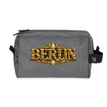 Barocker BERLIN mit Totenschädel - Recycelte Kulturtasche - Anthrazit - Vorne