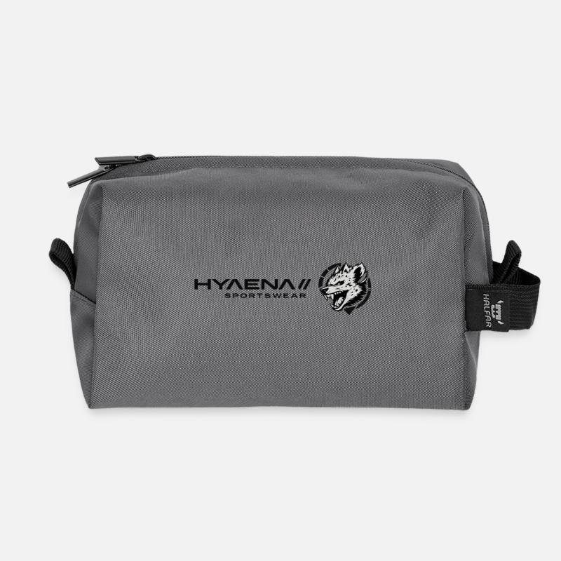 Hyaena Logo Version 4 by TF - Recycled Toiletry Zip Bag - anthracite