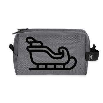 Santa's sleigh - Recycled Toiletry Zip Bag - anthracite - Front