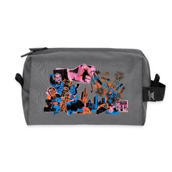 Risographe de feux d’artifice Fallas de Valencia - Trousse de toilette en tissu recyclé - anthracite - Devant