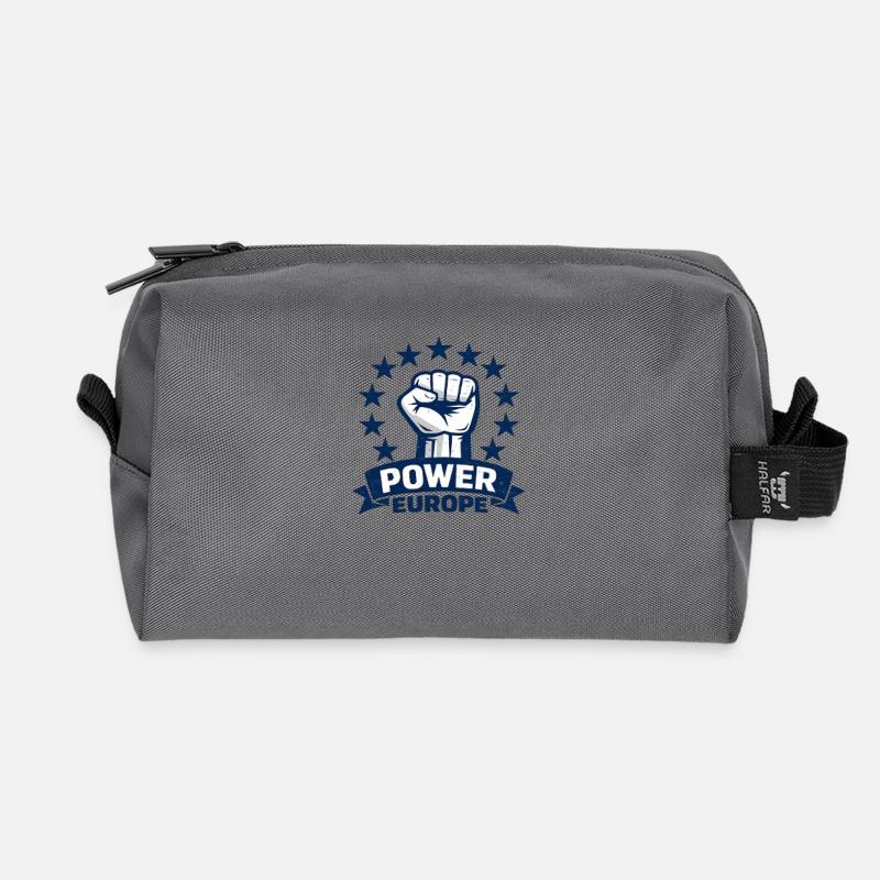 Kraft Europa Fäuste Banner - Recycelte Kulturtasche - Anthrazit