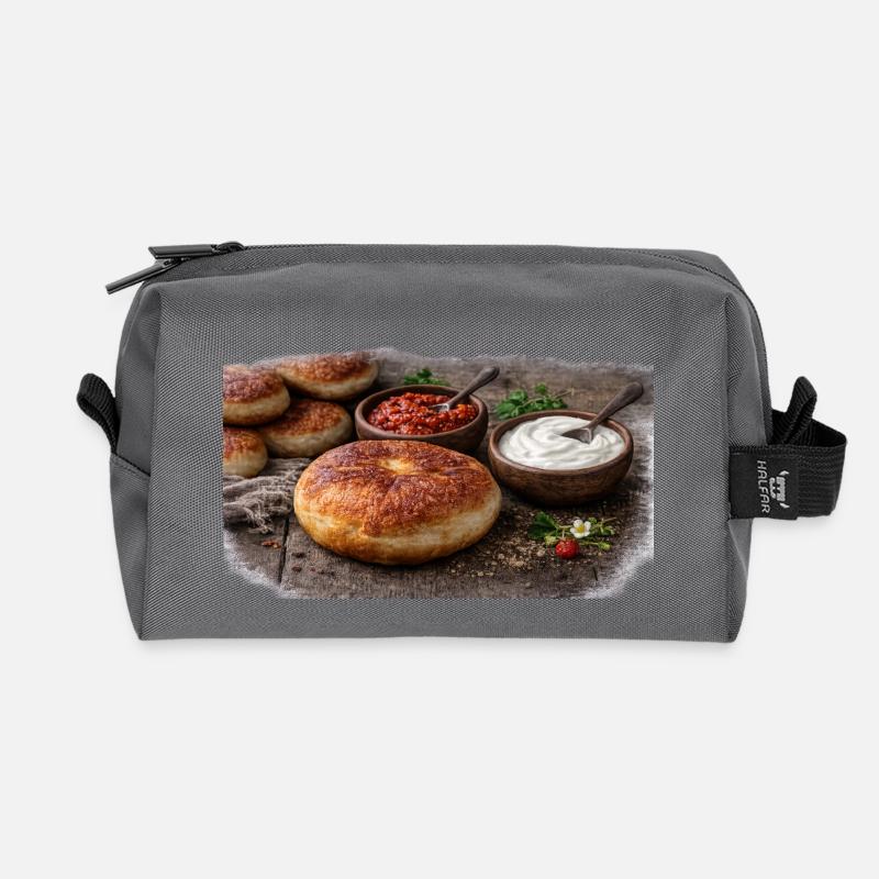Bilyash Sour Cream Adjika - Recycled Toiletry Zip Bag - anthracite