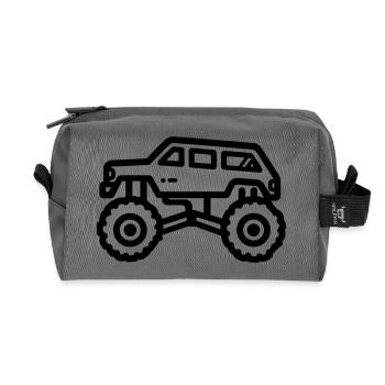 monster truck - Trousse de toilette en tissu recyclé - anthracite - Devant