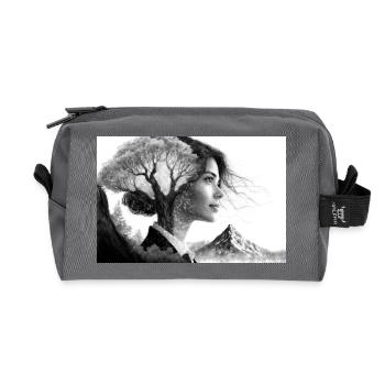 Proche de la nature - Trousse de toilette en tissu recyclé - anthracite - Devant