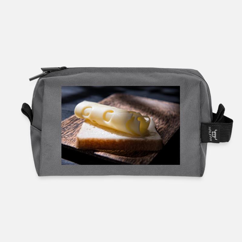 Käse-Locke auf Toast - Recycelte Kulturtasche - Anthrazit