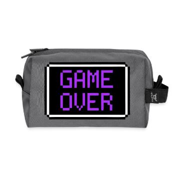 Game Over Shield Rétro Gamer - Trousse de toilette en tissu recyclé - anthracite - Devant