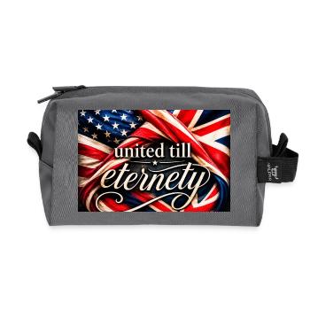 United Till Eternity Flags - Recycled Toiletry Zip Bag - anthracite - Front