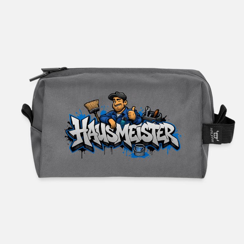 Haus Meister Graffiti Handwerker - Recycelte Kulturtasche - Anthrazit