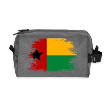 Guinea_Bissau_Flagge_used - Recycled Toiletry Zip Bag - anthracite - Front
