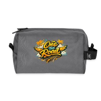 Ont_the_Road - Trousse de toilette en tissu recyclé - anthracite - Devant