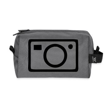 Appareil photographique - Trousse de toilette en tissu recyclé - anthracite - Devant