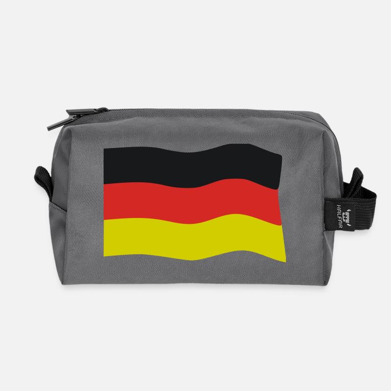 Flagge Deutschland - Recycelte Kulturtasche - Anthrazit