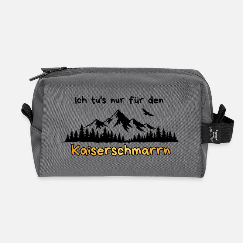 Kaiserschmarrn Berge wandern Spruch - Recycelte Kulturtasche - Anthrazit