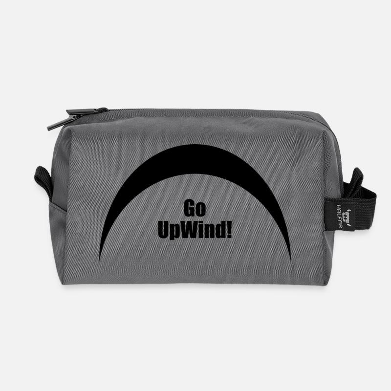 Go Upwind - Kitesurf - Recycled Toiletry Zip Bag - anthracite