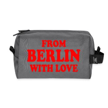 From berlin with love - Recycelte Kulturtasche - Anthrazit - Vorne