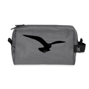 Möwe - Recycelte Kulturtasche - Anthrazit - Vorne