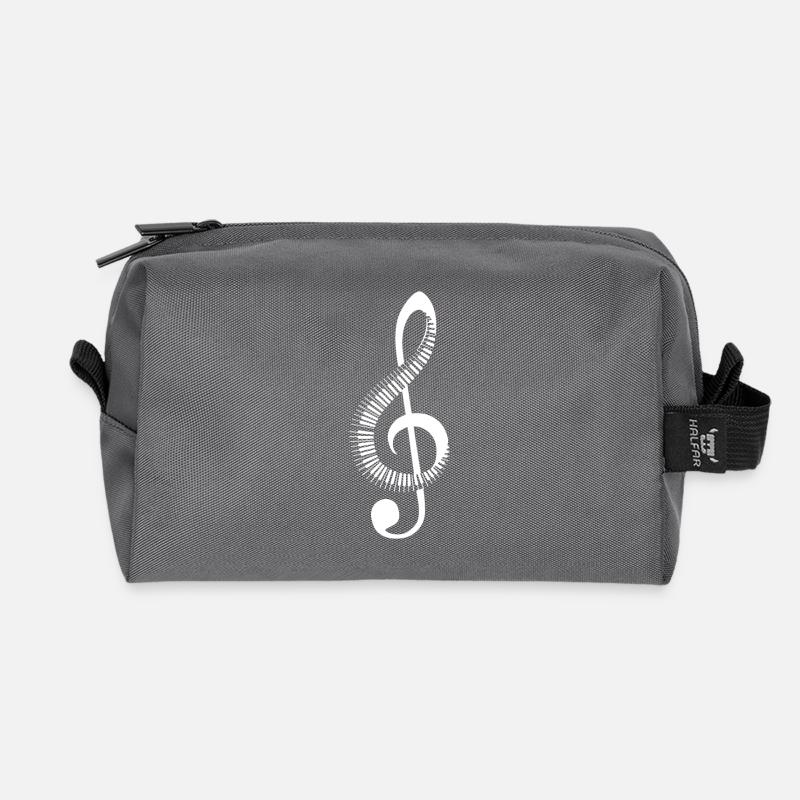 Notenschlüssel Klavier - Recycelte Kulturtasche - Anthrazit