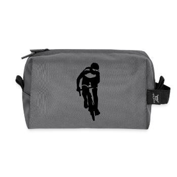 Racer - Recycled Toiletry Zip Bag - anthracite - Front