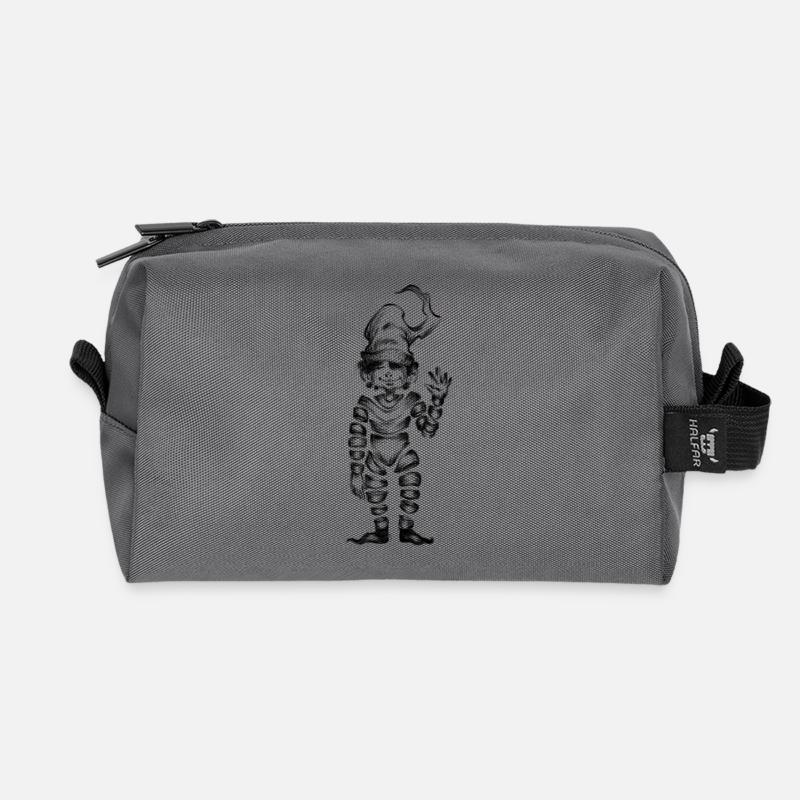 Kleines schwarzes Unsichtbares - Recycelte Kulturtasche - Anthrazit