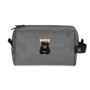 Cooler Kater - Recycelte Kulturtasche - Anthrazit - Vorne