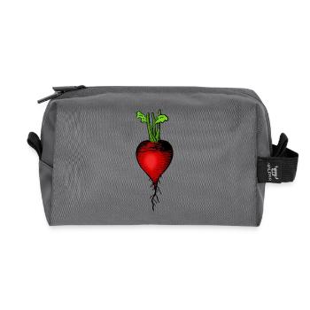 rettich radieschen radish veggie gemuese vegetable - Recycelte Kulturtasche - Anthrazit - Vorne